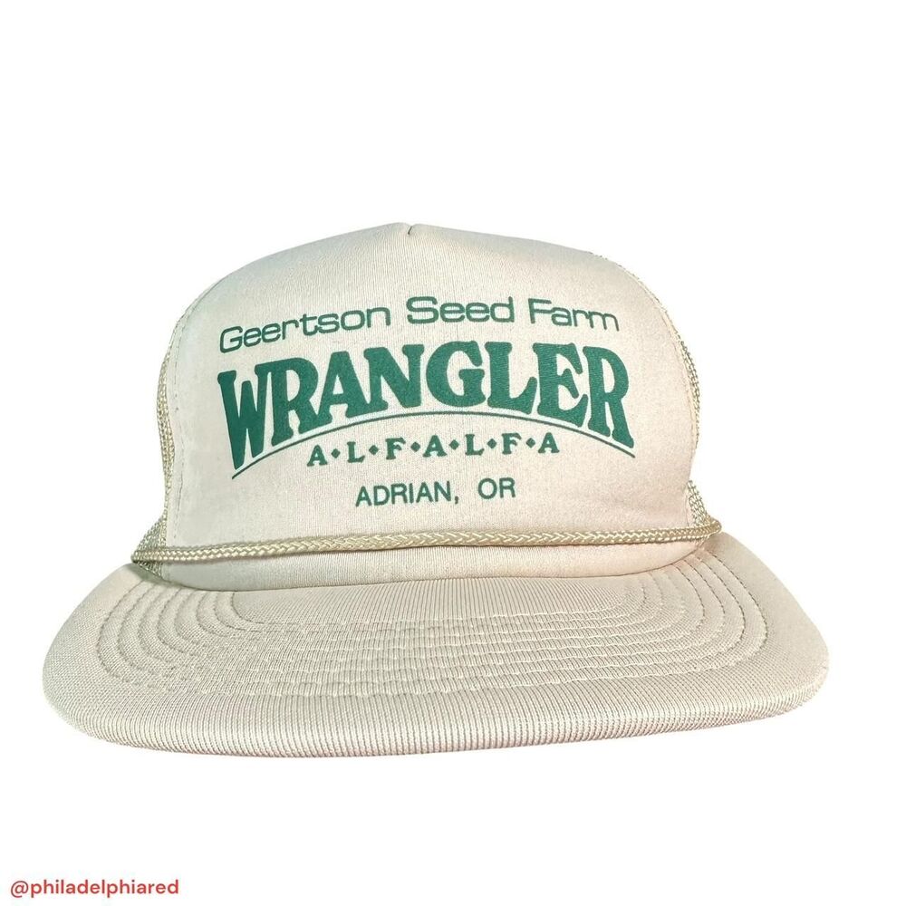 Vintage 1980’s Geerston Seed Farm Wrangler fishnet trucker style hat